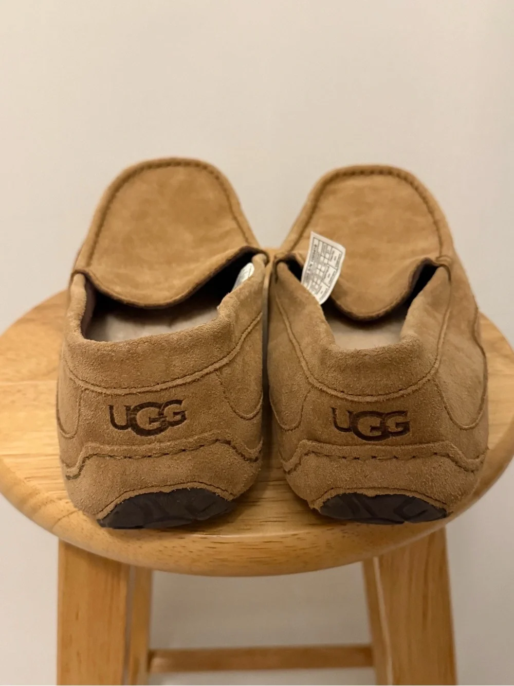 UGG Alder UGGpure Slip on Tan Suede Moccasin Wool Loafer Shoes 1003419 Men US13